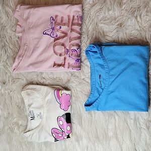 Bundle of girls size 10 t-shirt tops Disney Minnie,  Lands End